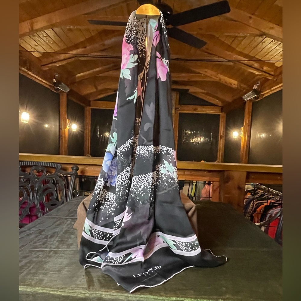100% silk scarf by Leonard Paris